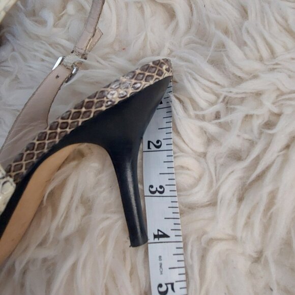 KORS Michael Kors Snakeskin Slingback Kitten Heel - Picture 11 of 11